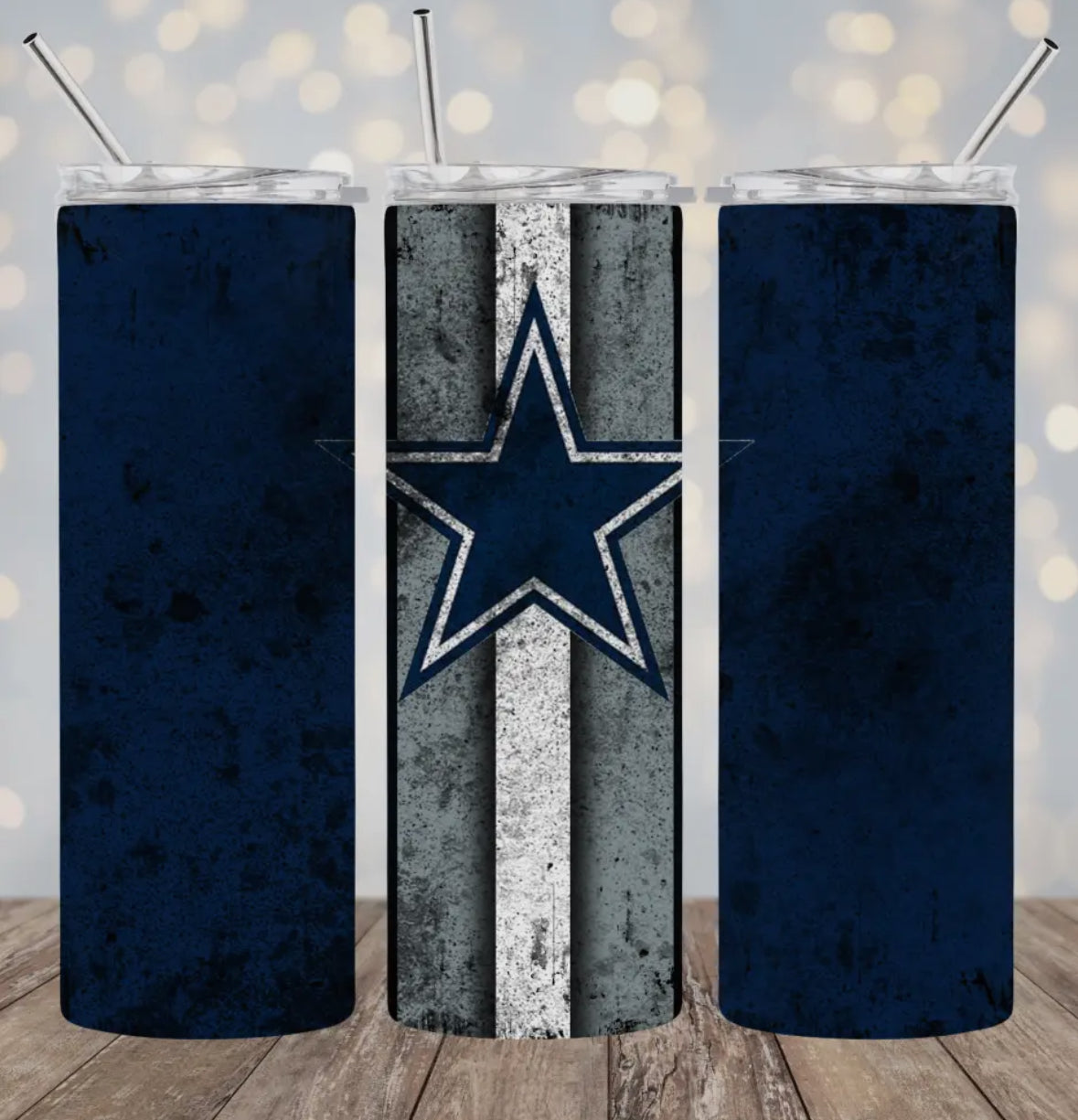 20oz Stainless Steel Tumbler- Football - Dallas Cowboys