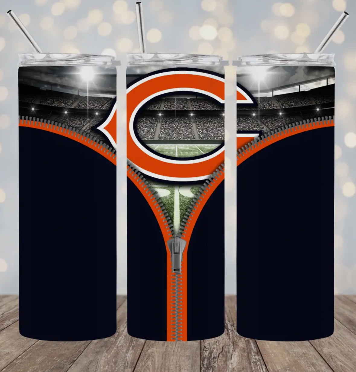 20oz Stainless Steel Tumbler - Football - Chicago Bears