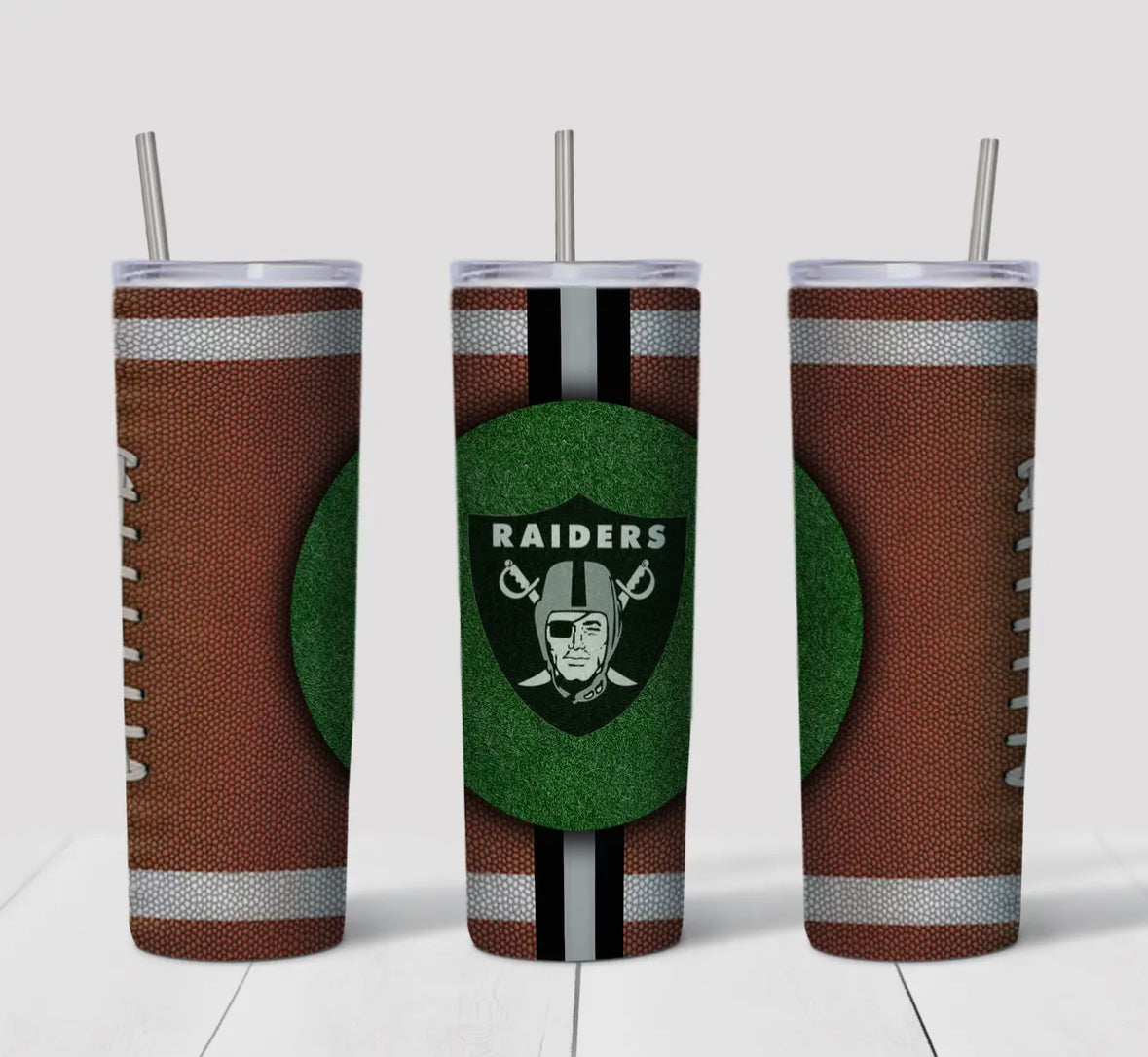 20oz Stainless Steel Tumbler - Football - Vegas Raiders