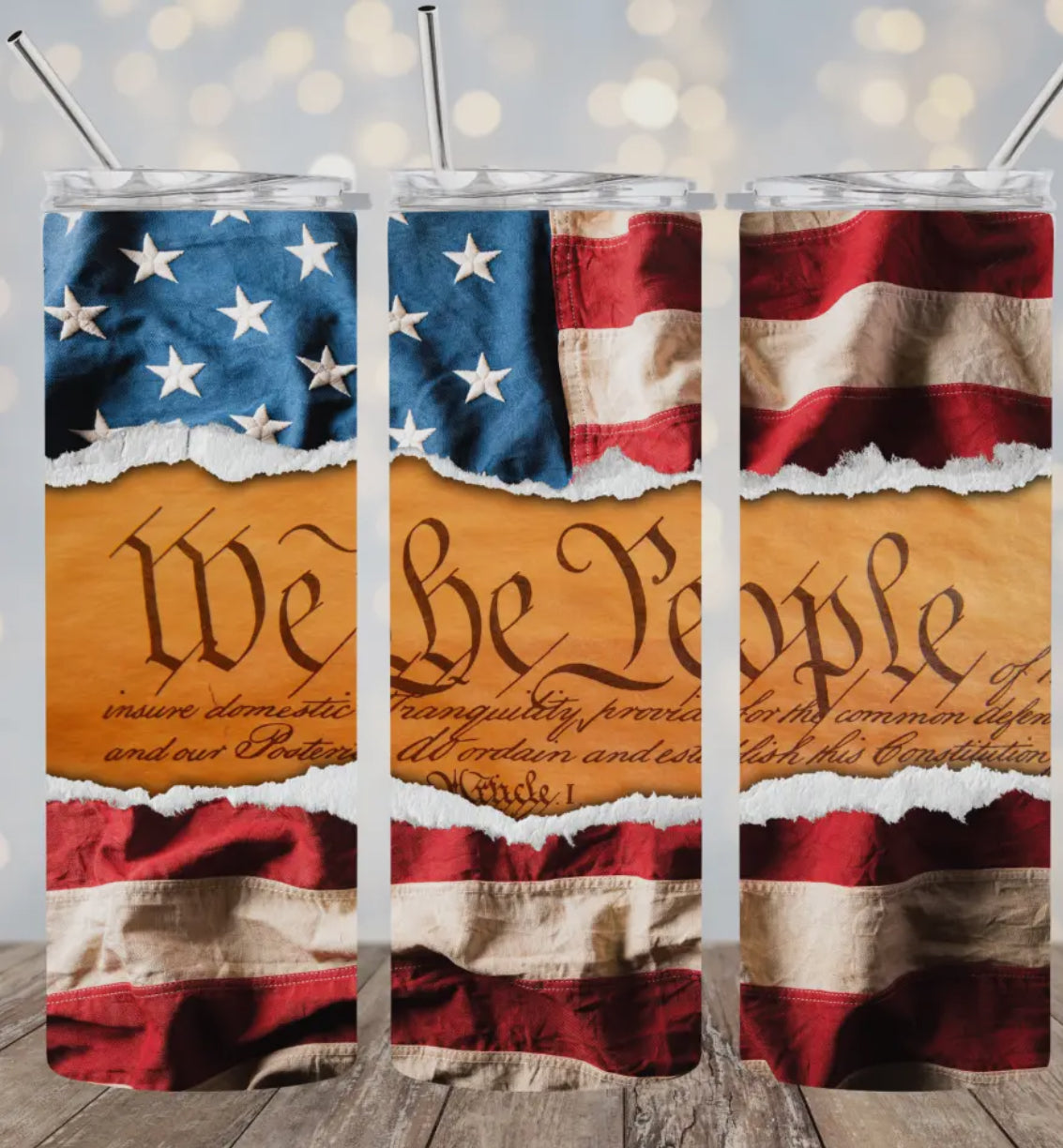 20oz Stainless Steel Tumbler - We the People