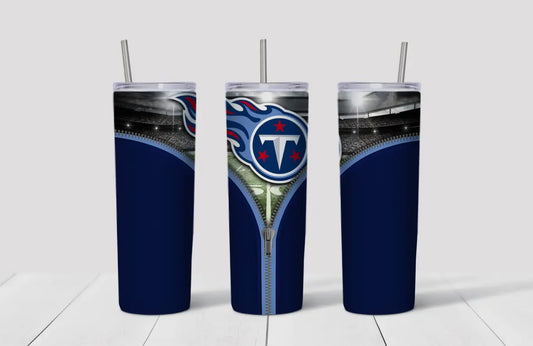 20oz Stainless Steel Tumbler - Football - Tenn. Titans