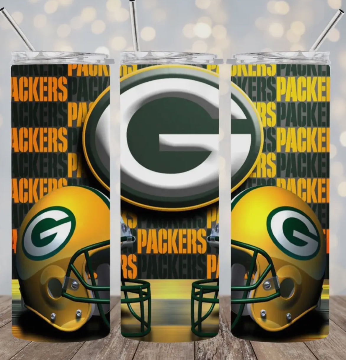 20oz Stainless Steel Tumbler - Football - Green Bay