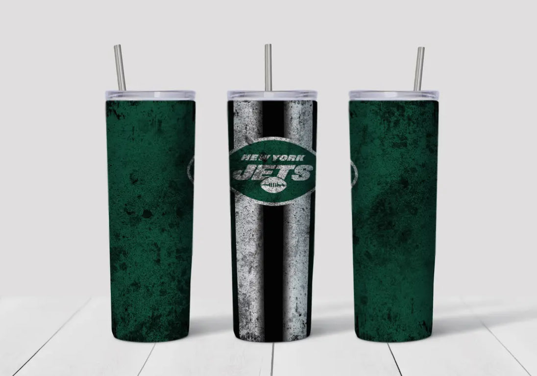 20oz Stainless Steel Tumbler - Football - New York Jets