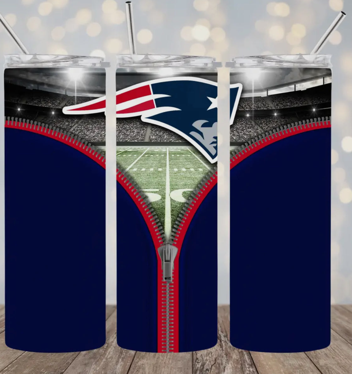 20oz Stainless Steel Tumbler - Football - Patriots