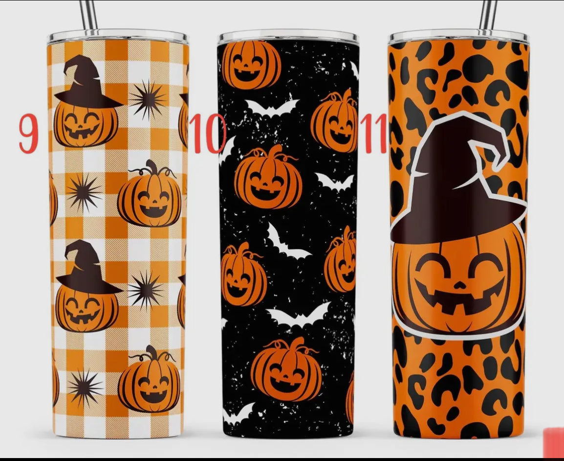 20 oz Stainless Steel Tumbler - Halloween Options