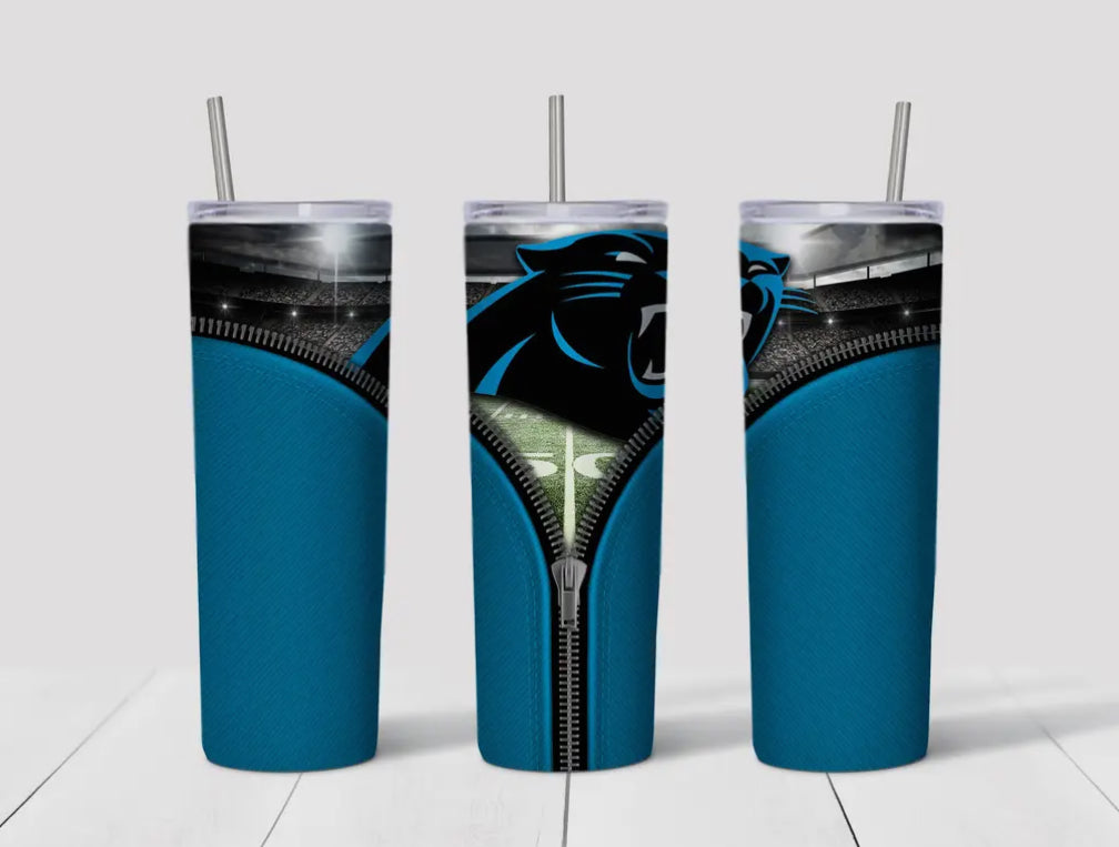 20oz Stainless Steel Tumbler - Football - Panthers