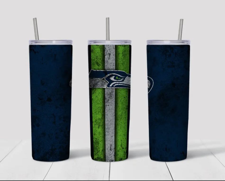 20oz Stainless Steel Tumbler - Football - Seahawks