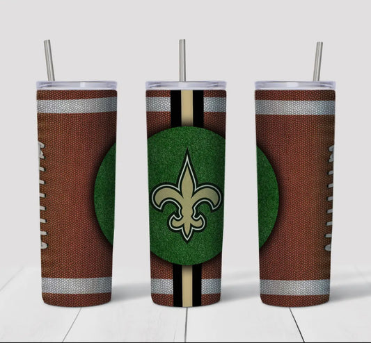 20oz Stainless Steel Tumbler - Football - Orlean Saints