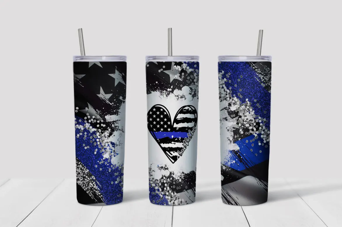 20oz Stainless Steel Tumbler - Police Officer