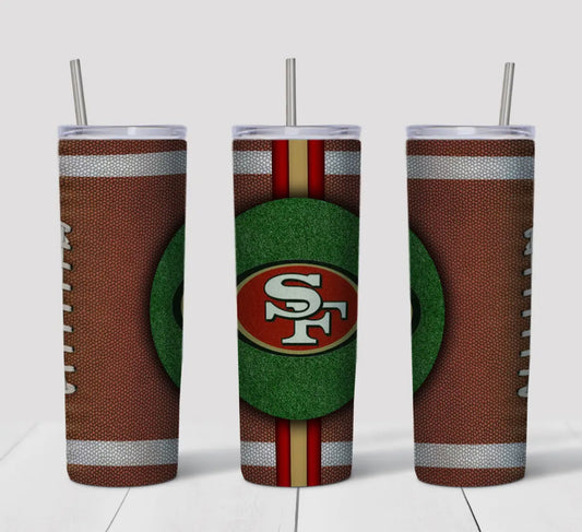 20oz Stainless Steel Tumbler - Football - 49ers