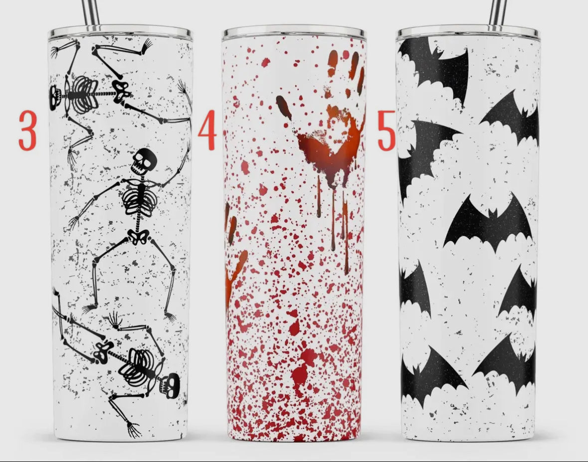 20 oz Stainless Steel Tumbler - Halloween Options