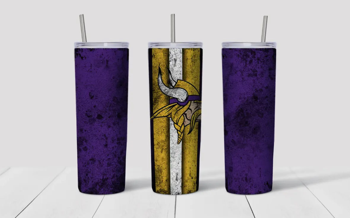 20oz Stainless Steel Tumbler - Football - Minn. Vikings