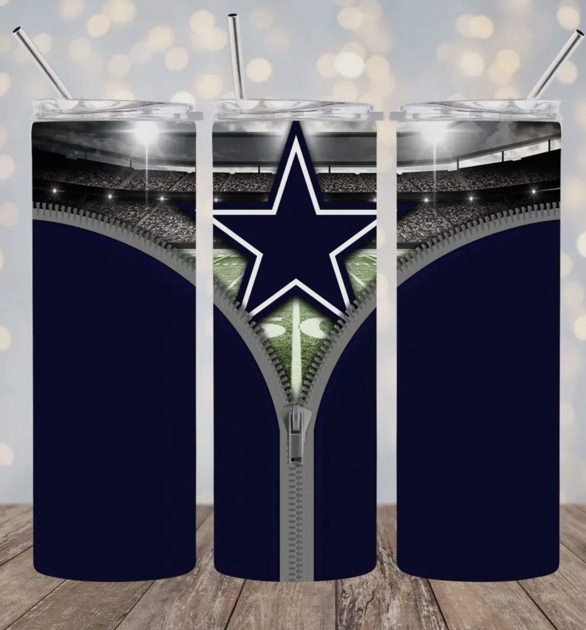 20oz Stainless Steel Tumbler- Football - Dallas Cowboys