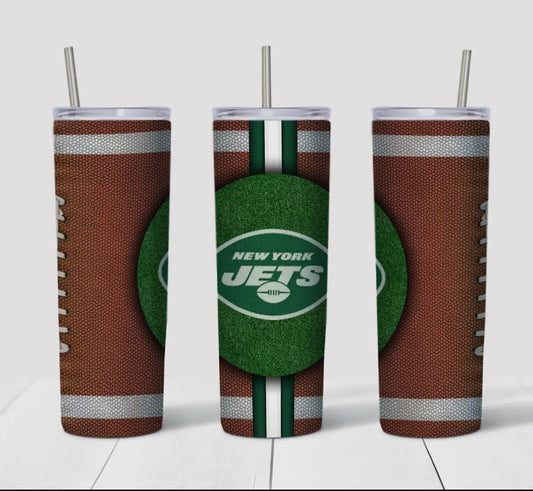 20oz Stainless Steel Tumbler - Football - New York Jets