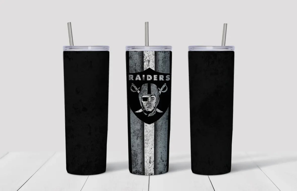 20oz Stainless Steel Tumbler - Football - Vegas Raiders