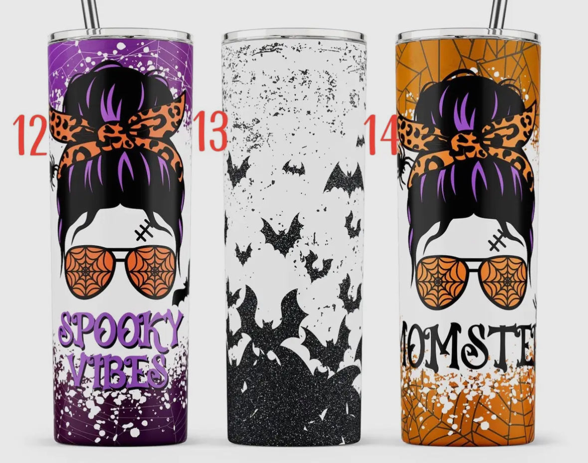 20 oz Stainless Steel Tumbler - Halloween Options