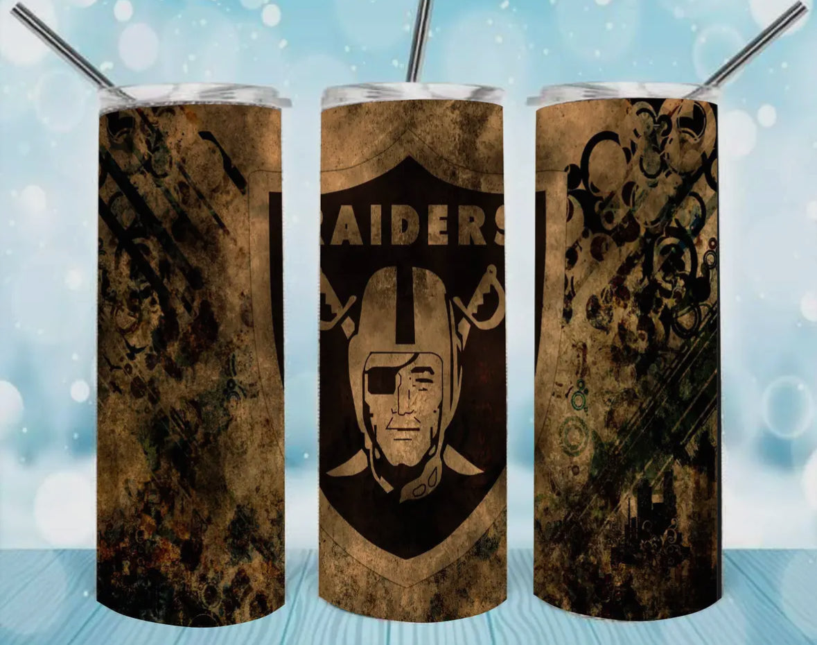 20oz Stainless Steel Tumbler - Football - Vegas Raiders