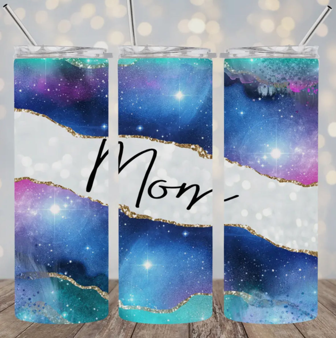 20oz Stainless Steel Tumbler - Mom or Mama Galaxy