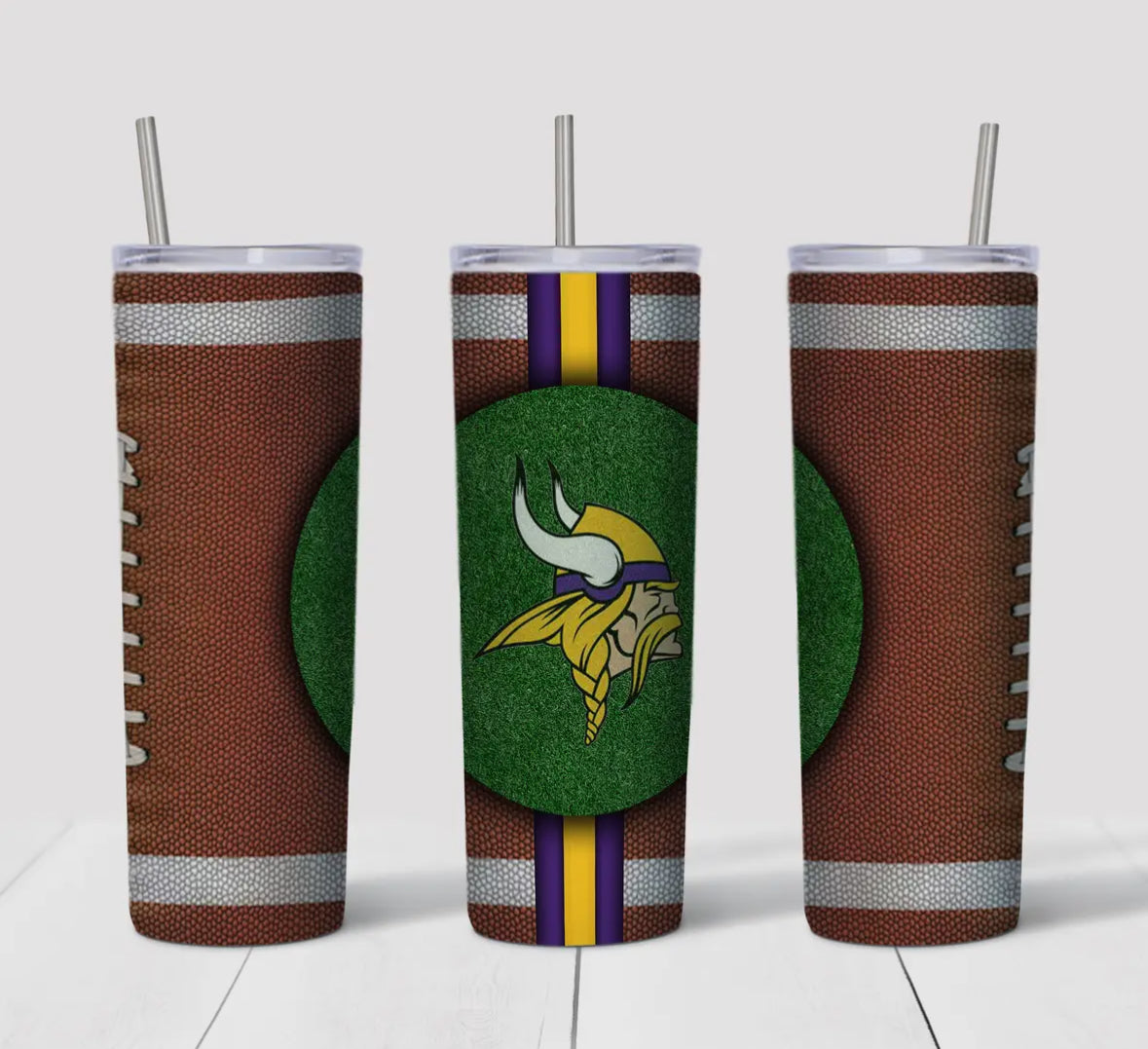 20oz Stainless Steel Tumbler - Football - Minn. Vikings