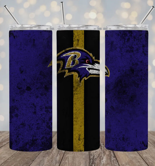 20oz Stainless Steel Tumbler -  Football - Baltimore