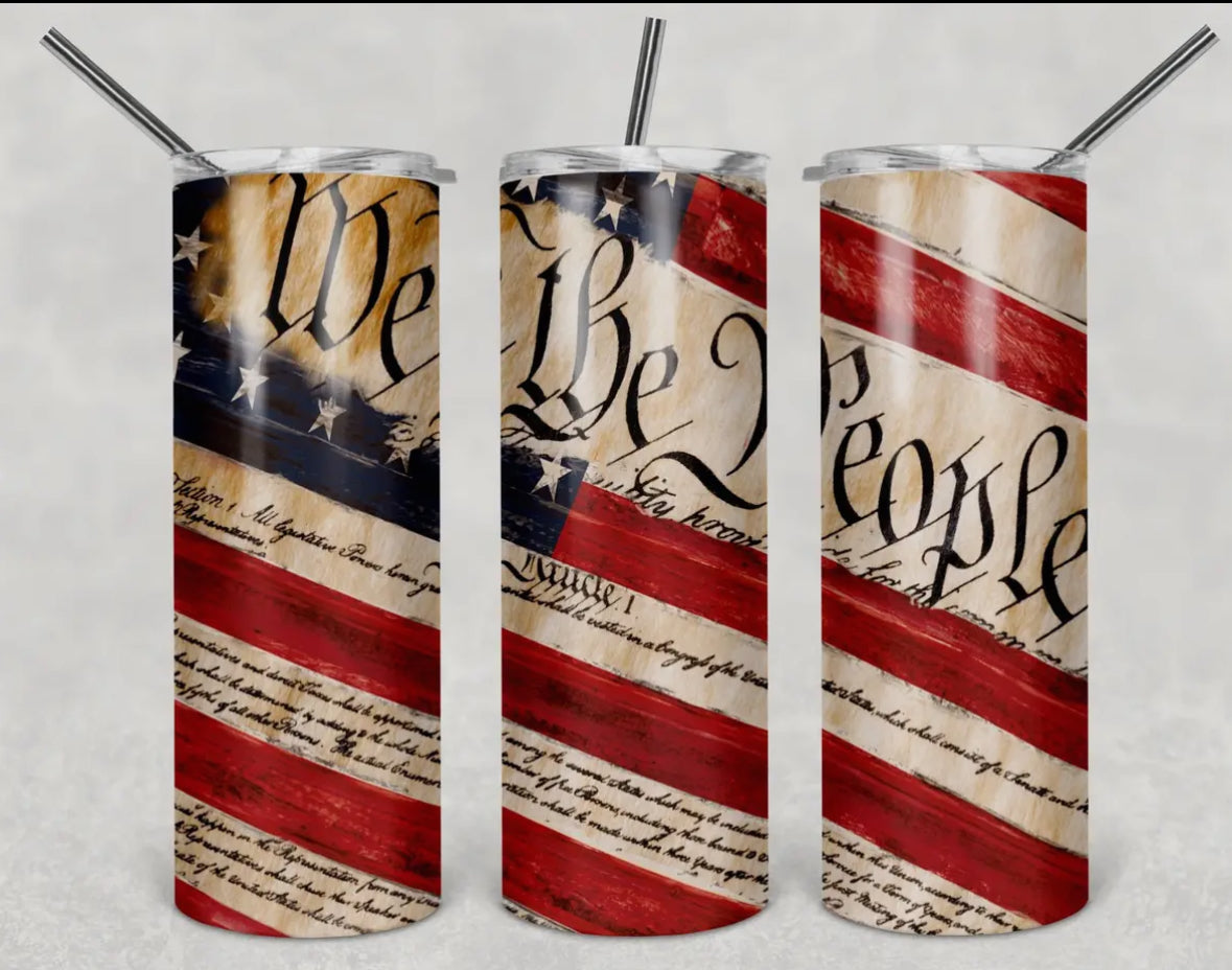 20oz Stainless Steel Tumbler - We the People