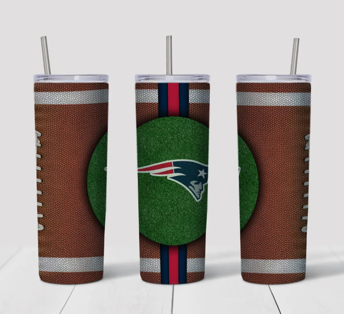 20oz Stainless Steel Tumbler - Football - Patriots