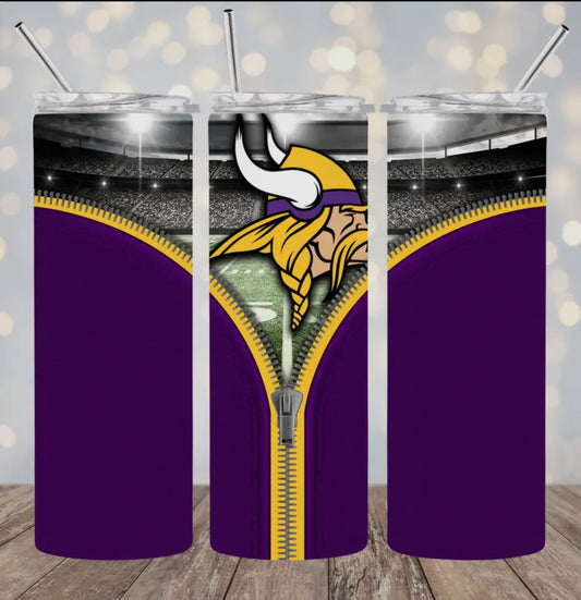 20oz Stainless Steel Tumbler - Football - Minn. Vikings