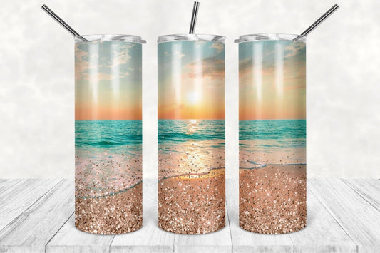 20oz Stainless Steel Tumbler - Beach