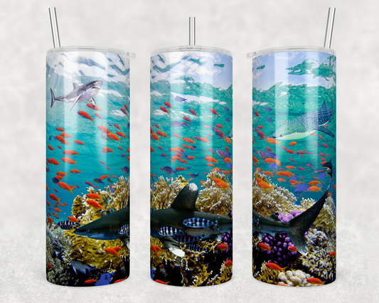 20oz Stainless Steel Tumbler - Ocean - Reef