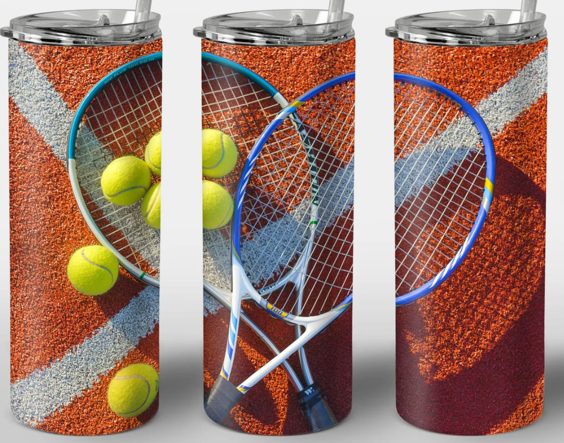 20oz Stainless Steel Tumbler - Tennis Court