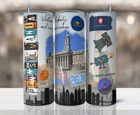 20oz Stainless Steel Tumbler - States - Pennsylvania