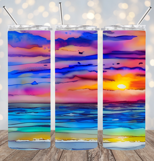 20oz Stainless Steel Tumbler - Colorful Sky