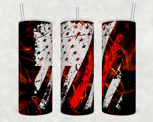 20oz Stainless Steel Tumbler - Fire and Flag