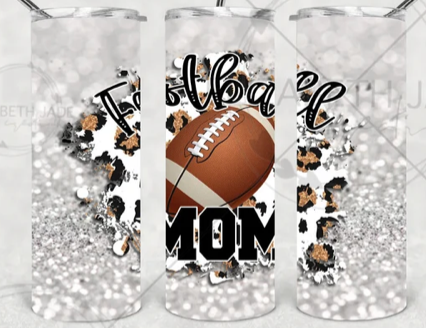 20oz Stainless Steel Tumbler - Football Mom