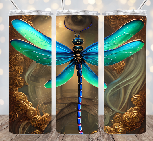 20oz Stainless Steel Tumbler -Dragonfly