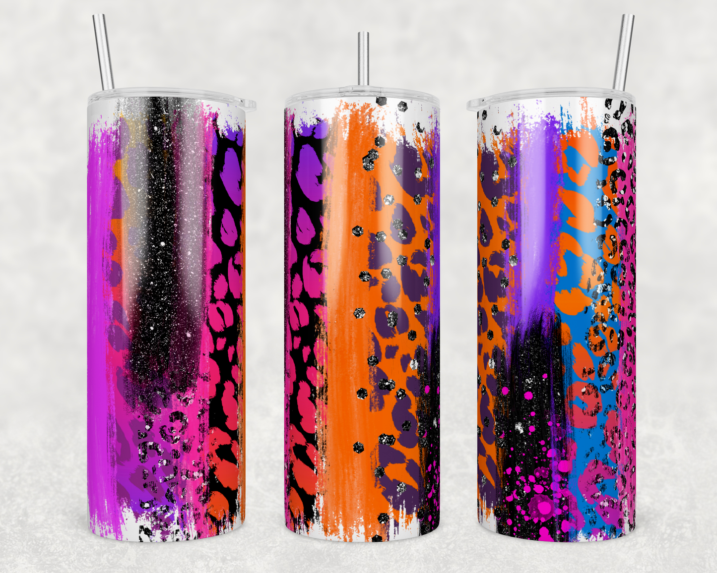 20oz Stainless Steel Tumbler - Neon Brush