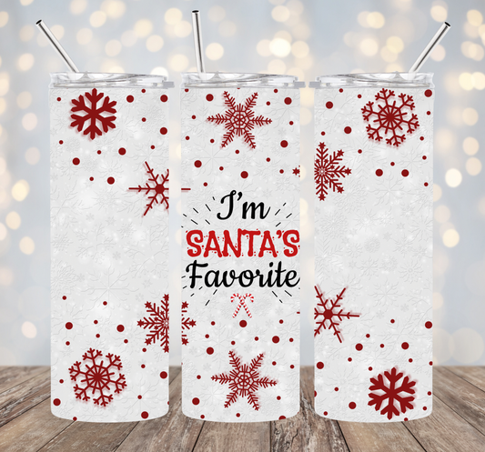 20 oz Stainless Steel Tumbler - Santa's Favorite