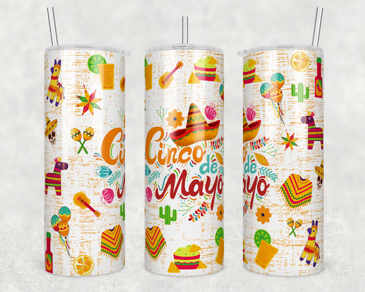 20oz Stainless Steel Tumbler - Cinco de Mayo