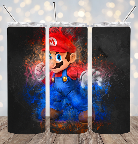 20oz Stainless Steel Tumbler - Mario