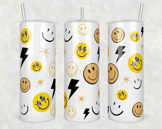 20oz Stainless Steel Tumbler - Retro Smiley