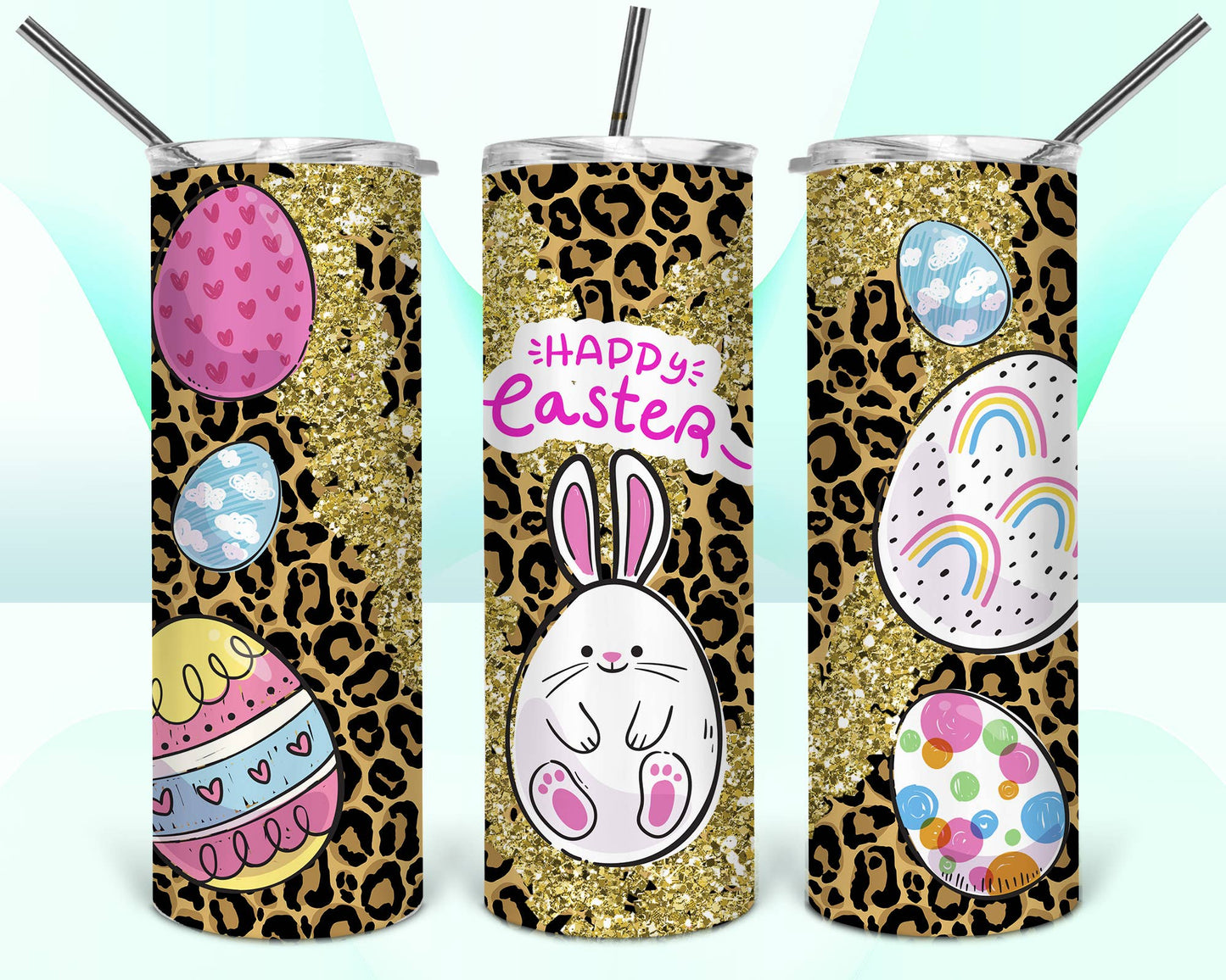 20oz Stainless Steel Tumbler - Happy Easter w/Heart