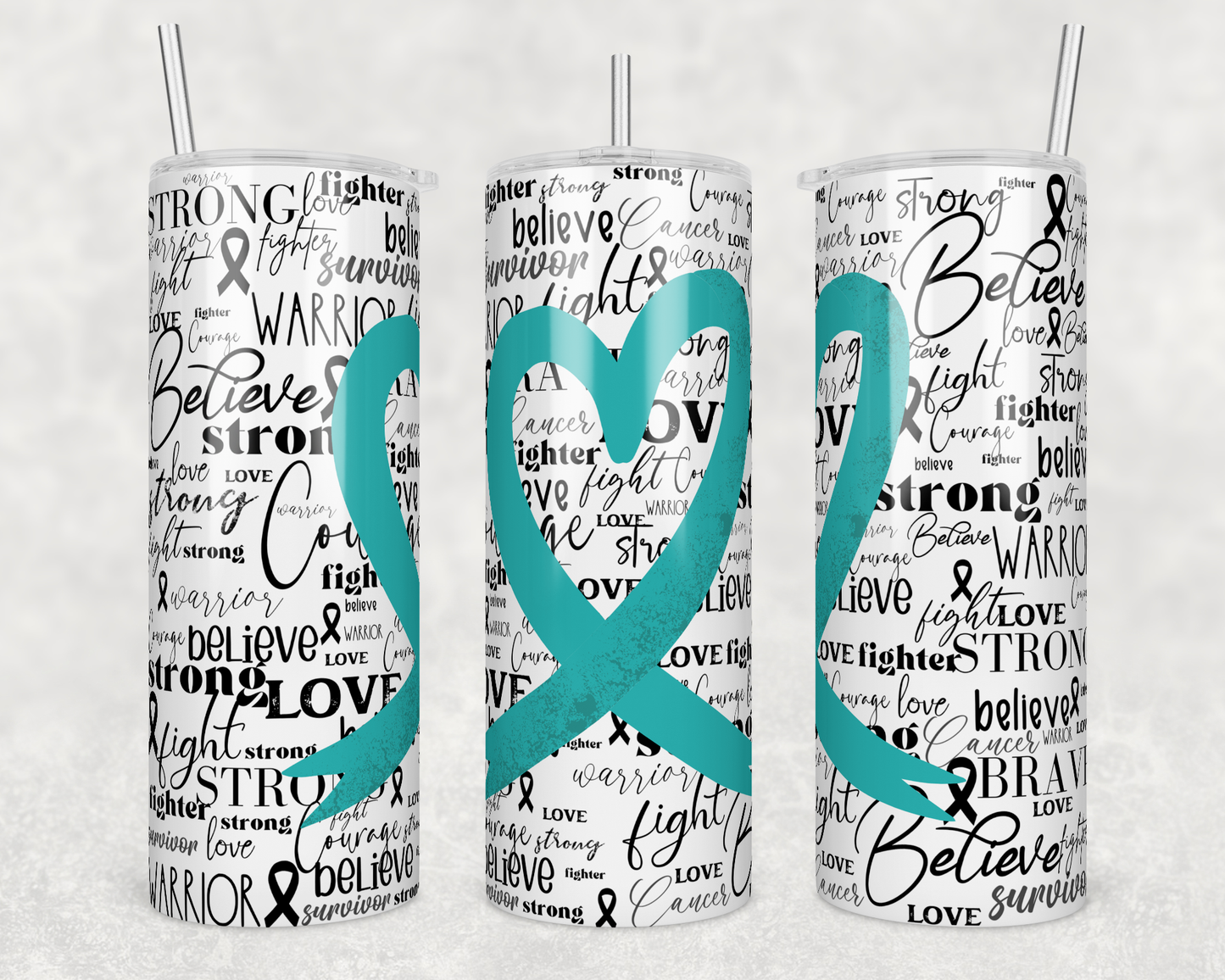 20oz Stainless Steel Tumbler - Cancer Fighter