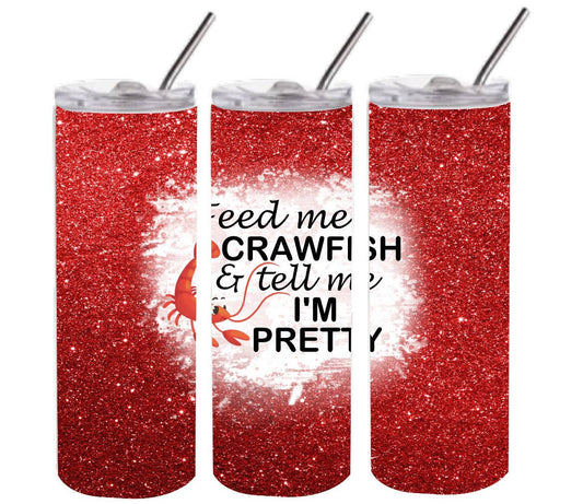 20oz Stainless Steel Tumbler - Crawfish and Pretty