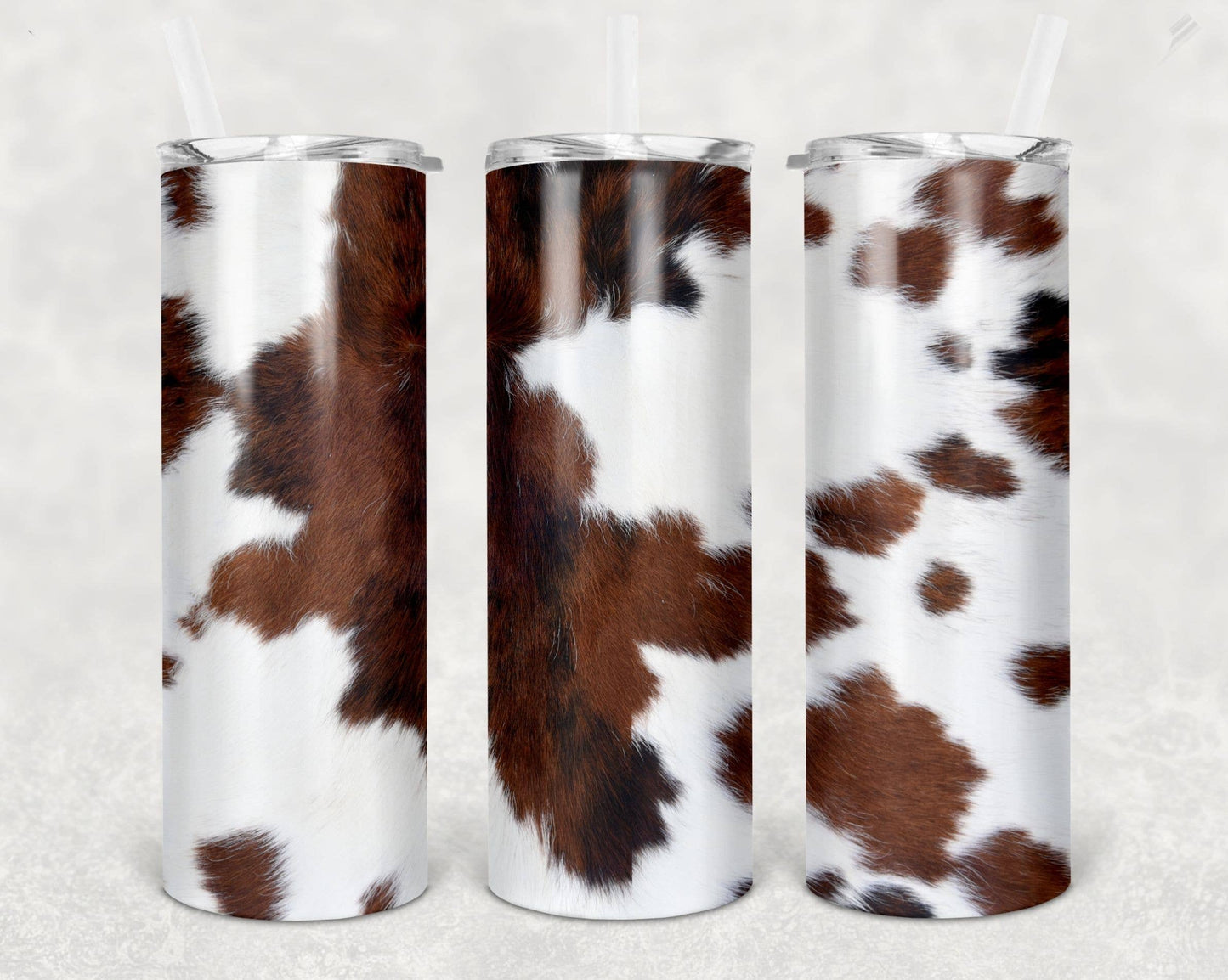 20oz Stainless Steel Tumbler - Cow Hide