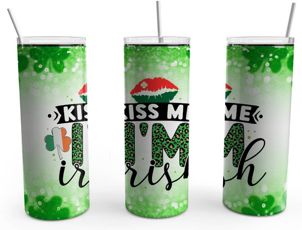 20 oz Stainless Steel Tumbler - St. Patrick’s Day Kiss/Irish